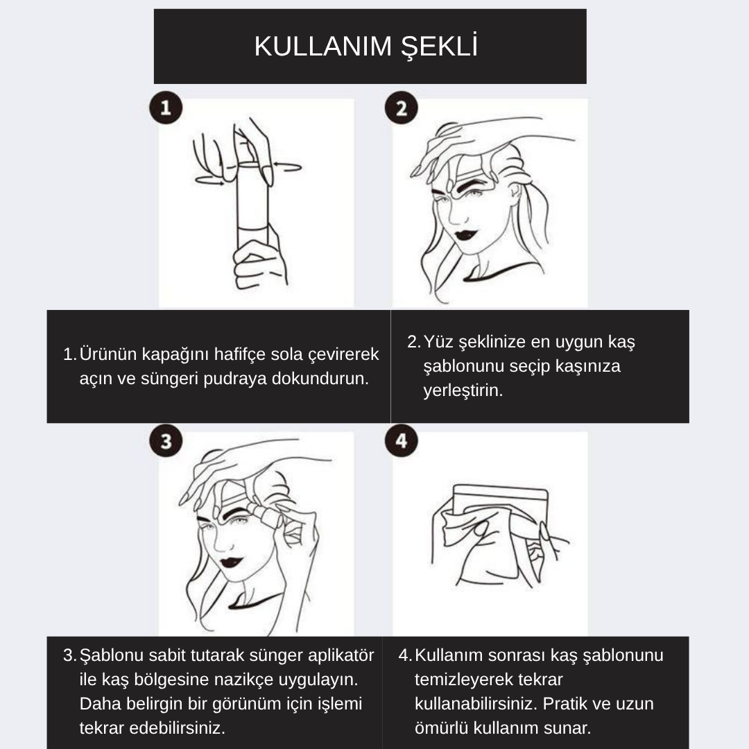 NİSYNA KAŞ ŞABLON SETİ